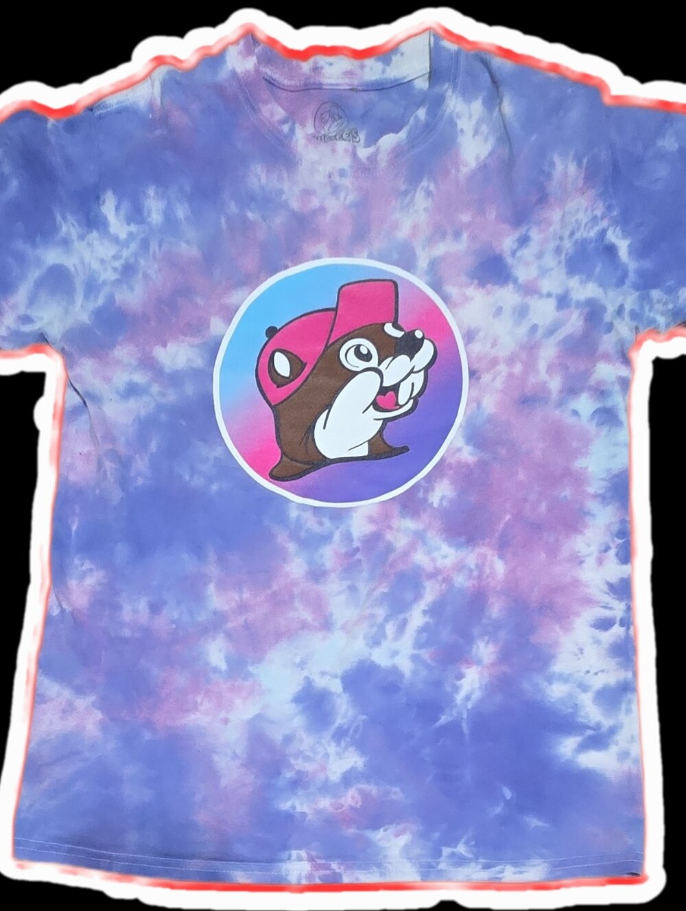 Buc-ee's Tie-Dye Logo Tee - Purple & Pink Vacation Retro